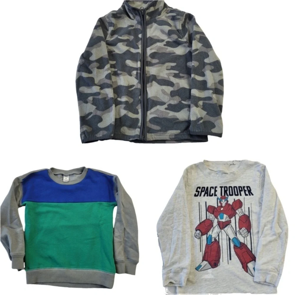 ✅ Carter’s Osh Kosh boys set of 3 fleece sweaters size 6